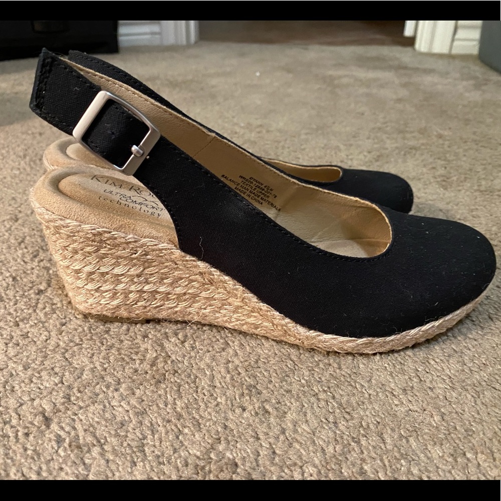 Sling back wedges